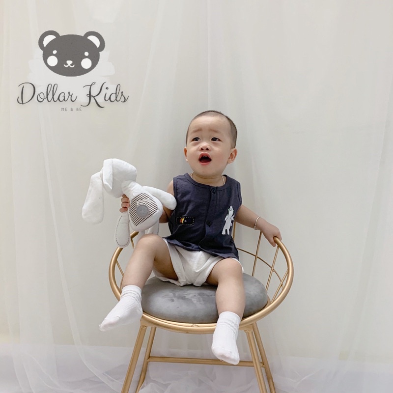 Bộ ba lỗ đũi thoáng mát, thời trang đi chơi, đi học cho bé trai