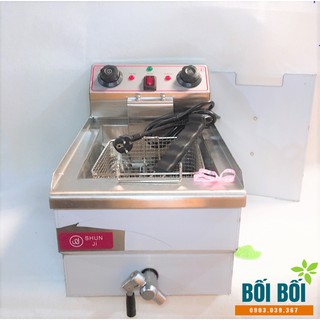 BẾP CHIÊN NHÚNG ĐIỆN SHUNJI 8L CÓ VAN XẢ