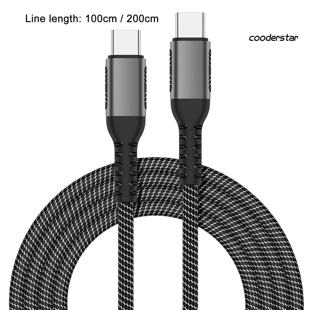 Cáp sạc nhanh ZJ-DN 5A PD 100W Type-C sang Type-C 2 trong 1 cho laptop