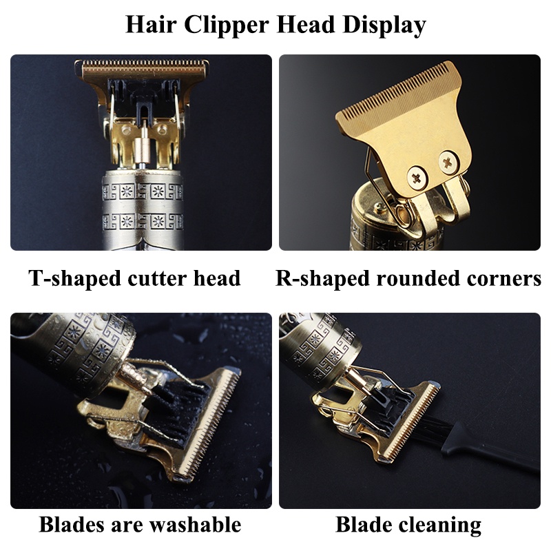 Máy Cắt Tóc Chuyên Nghiệp Máy Cắt Tóc điện T9 USB Có Thể Sạc Lại Máy Cắt Tóc Nam Máy Cắt Tóc Cắt Râu C0025A