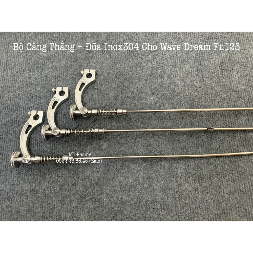 Càng Thắng Salaya Kèm Đũa Thắng Inox Cho Wave Dream Future Chuẩn Inox304 Siêu Sáng Siêu Nét