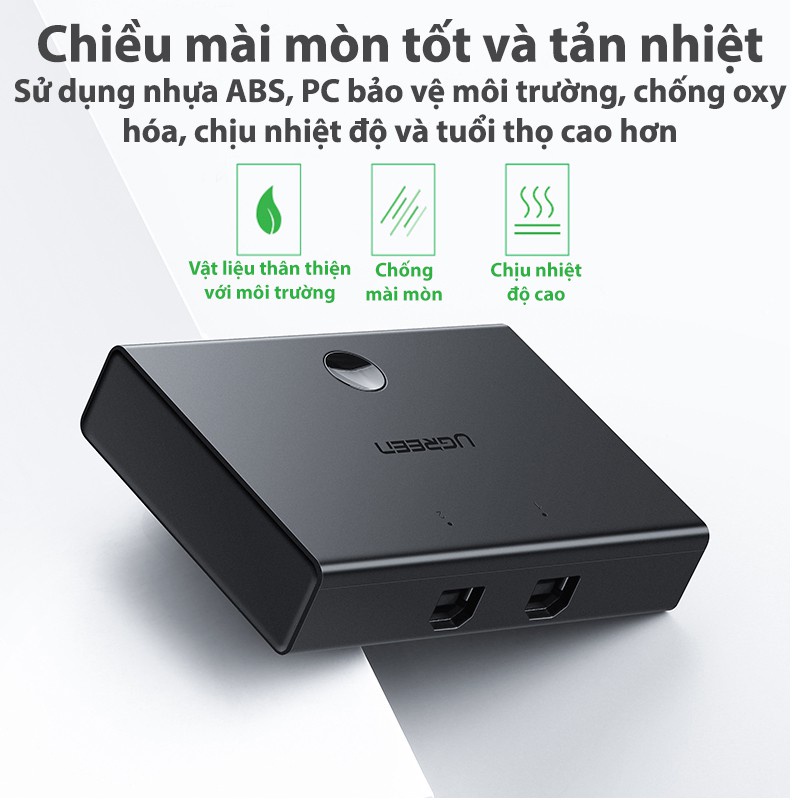 Bộ Chia Máy In 2 Máy Tính Vào 1 Máy In Ugreen 30345  - Hàng Chính Hãng Bảo hành 18 tháng
