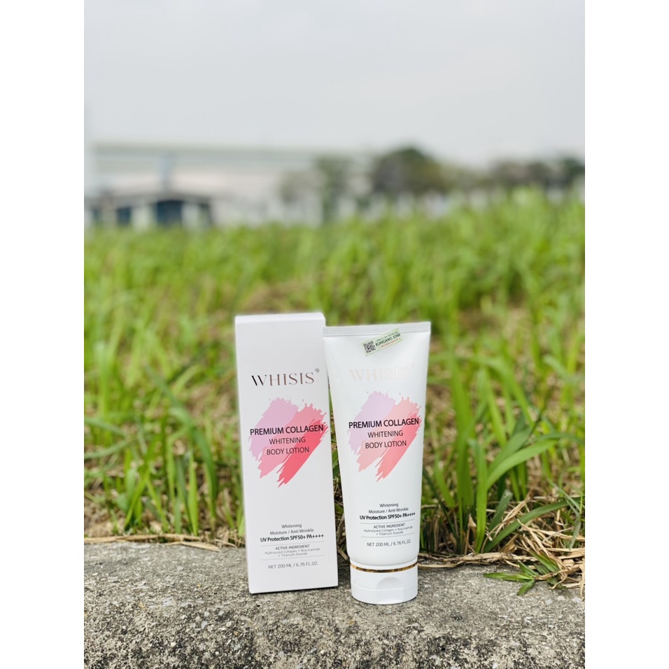 Kem Dưỡng Thể Trắng Da WHISIS Chống Nắng  Premium Collagen Whitening Body Lotion