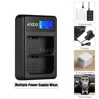 Bộ Sạc Pin Máy Ảnh Andoer Lcd2-Fz100 Compact Có Màn Hình Lcd Cho Sony Np-F100