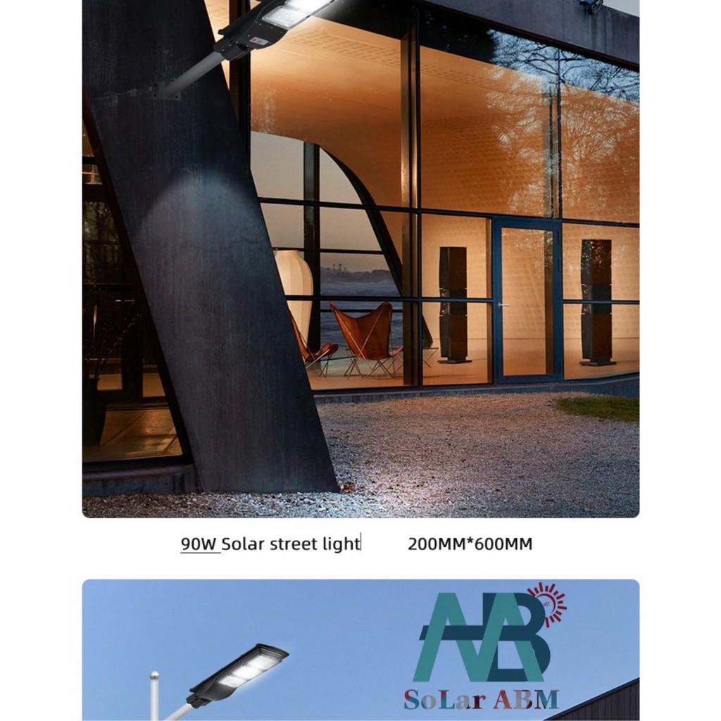 150W Đèn Đường Tấm Pin Liền Thể Năng Lượng Mặt Trời , Cảm Biến Chuyển Động , IP67 Chống Nước , mã : ABM-HX21150A