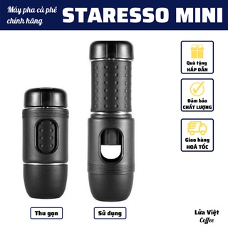Máy pha cà phê cầm tay cao cấp STARESSO MINI chính hãng pha cafe espresso tại nhà rất nhanh tiện lợi khi đi du lịch