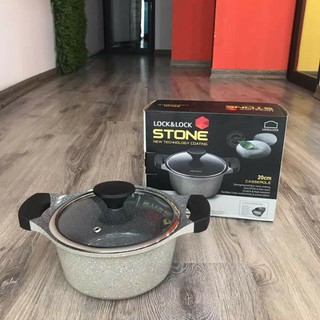 {Hàng Chính Hãng} Nồi Đá Stone 20cm Lock&Lock {Giá Rẻ}