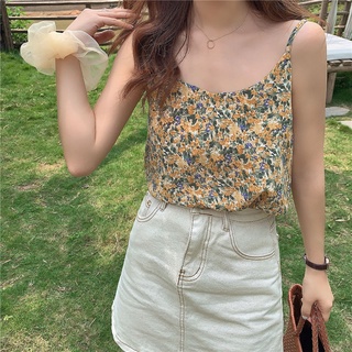 SUA007 Áo 2 dây mảnh hoa nhí nhiều màu dáng suông Áo hay dây nữ tính bánh bèo hè thu Ulzzang tiểu thư công chúa điệu