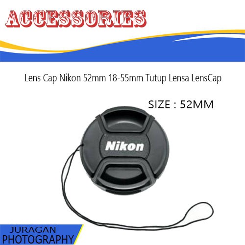 Nắp Đậy Ống Kính Máy Ảnh Nikon 52mm 18-55mm Fujifilm X-A5 X-A20