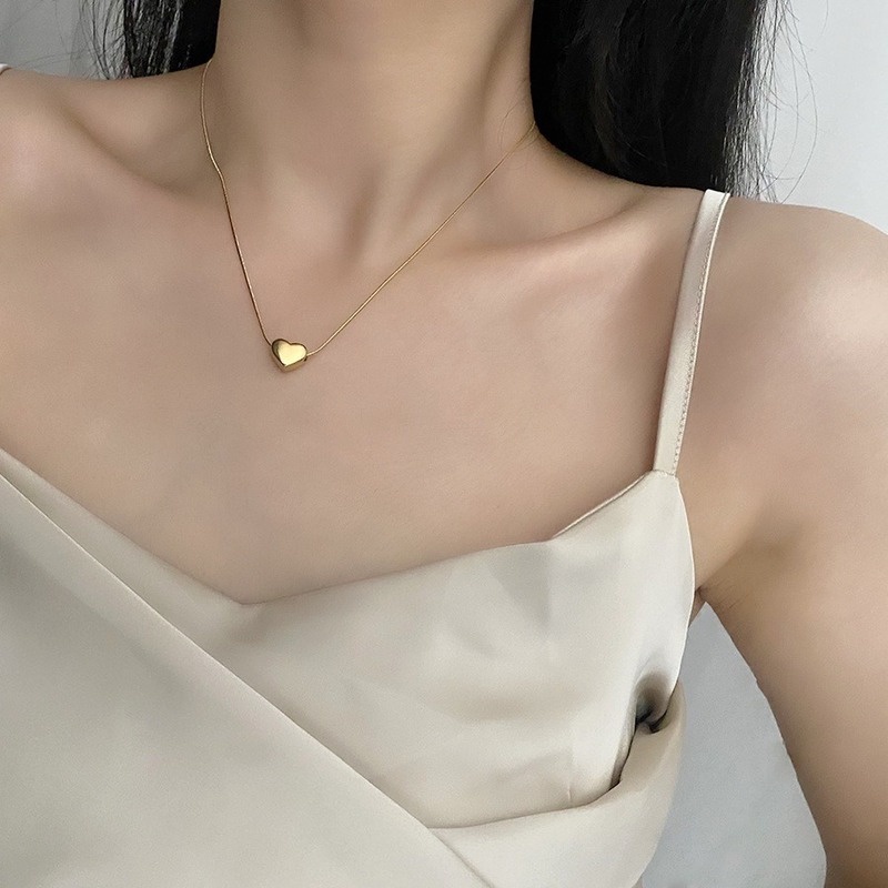Dây Chuyền Thép Titan Chống Xương Quai Xanh Đơn Giản Thời Trang Cho Nữ