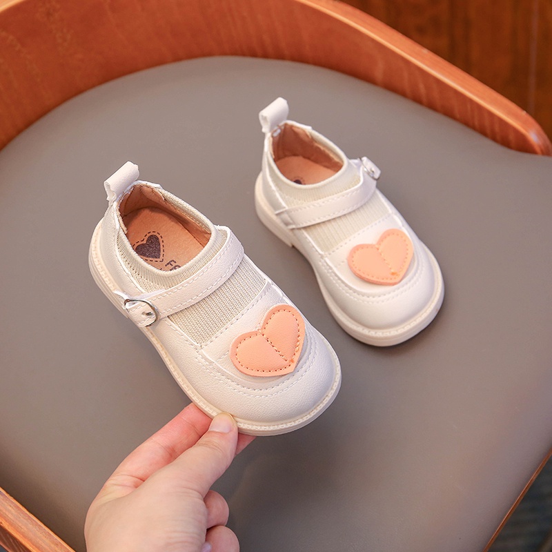 Giày Da Đế Mềm Chống Trượt Thời Trang Thu Đông Cho Bé Gái 0-3 Tuổi