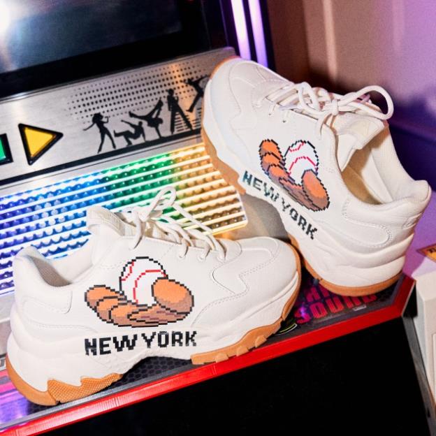 Giày 𝐌𝐋𝐁 NY Đế Nâu Chữ Đen, NY Vàng, NY Bóng Chày full size nam nữ, Giày thể thao in 3D tăng chiều cao 5cm VIP