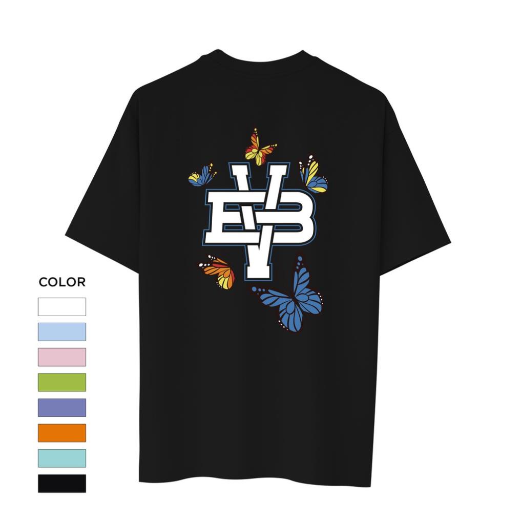 Áo thun UNISEX tay lỡ VB in 2 mặt cotton (V56)