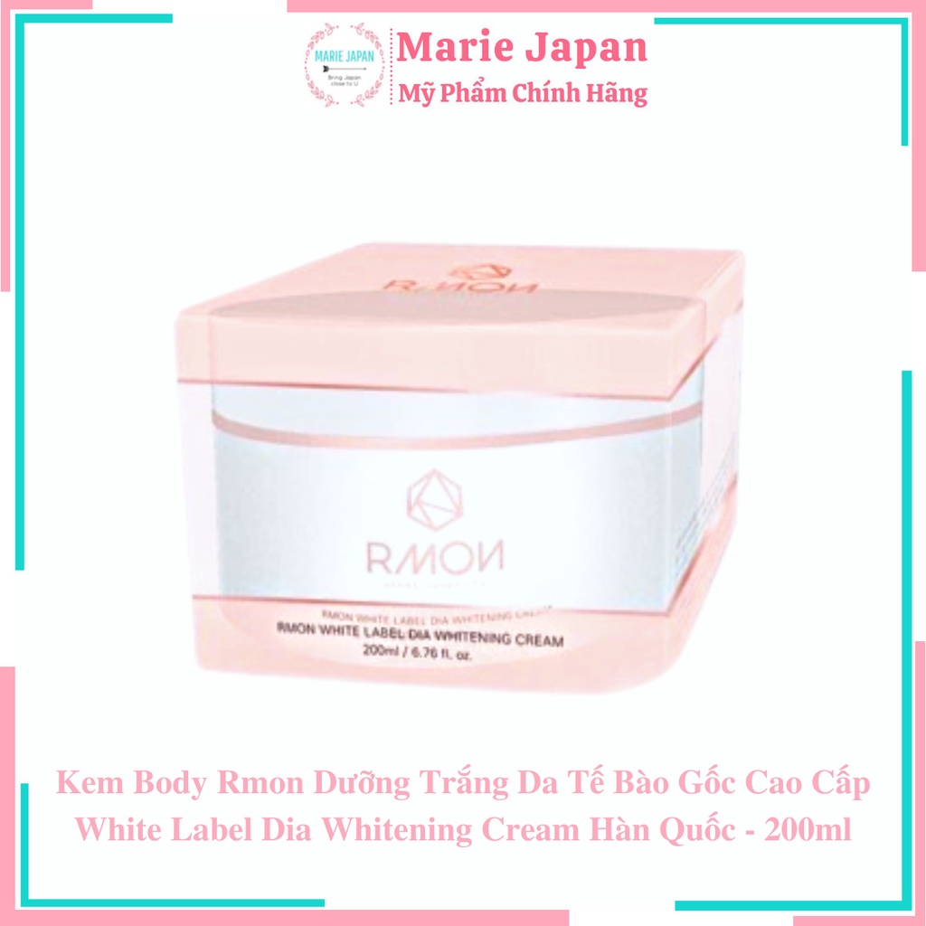 Kem Body Rmon Dưỡng Trắng Da Tế Bào Gốc Cao Cấp White Label Dia Whitening Cream Hàn Quốc - 200ml