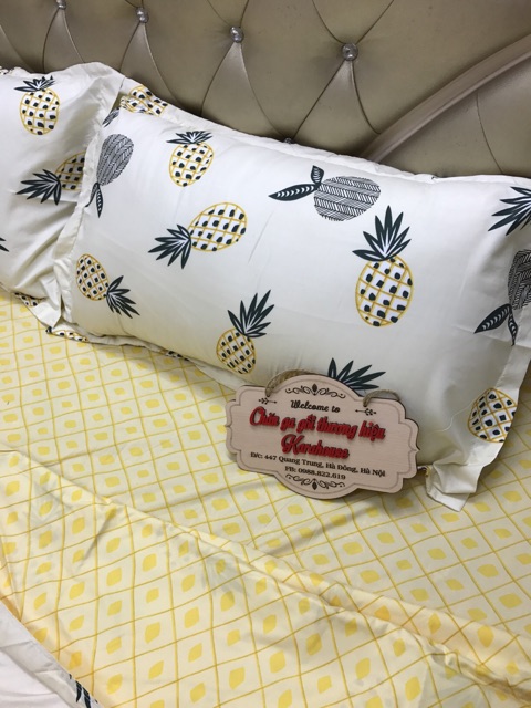 FREESHIP 99K TOÀN QUỐC_POLY COTTON NHẬP KHẨU - Set dứa siêu cute. Bo chun mọi kích thước.