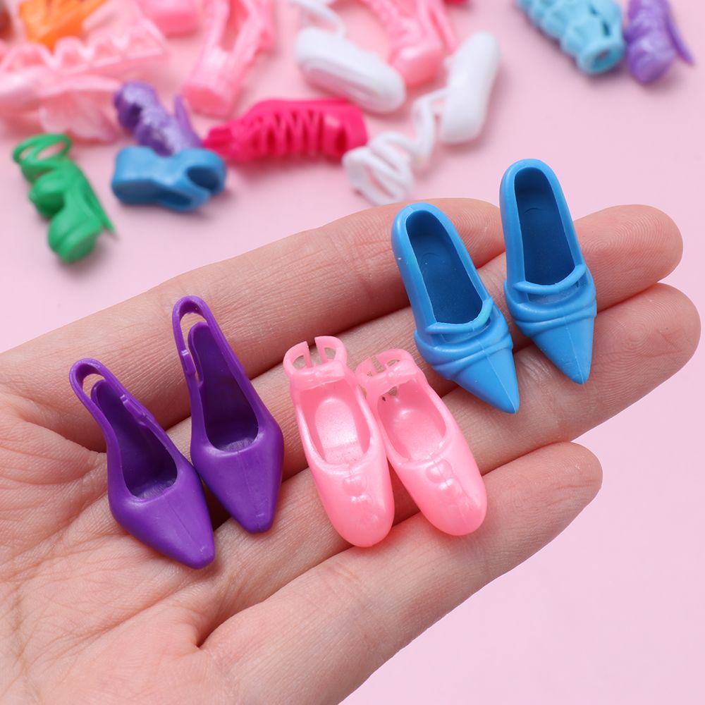 Set 20 đôi giày cao gót 30cm dễ thương cho búp bê 1/6