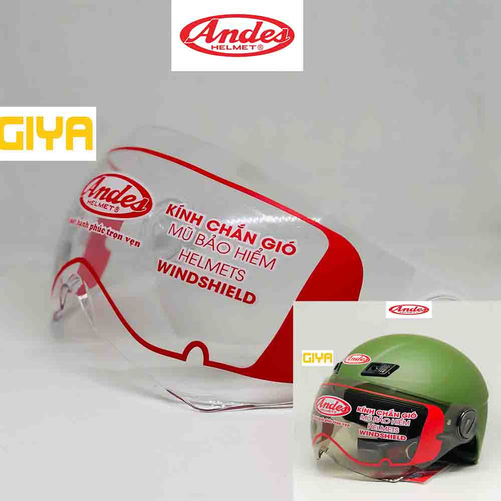 Kính Andes 109 103D thay thế kính của nón bảo hiểm Andes cũ