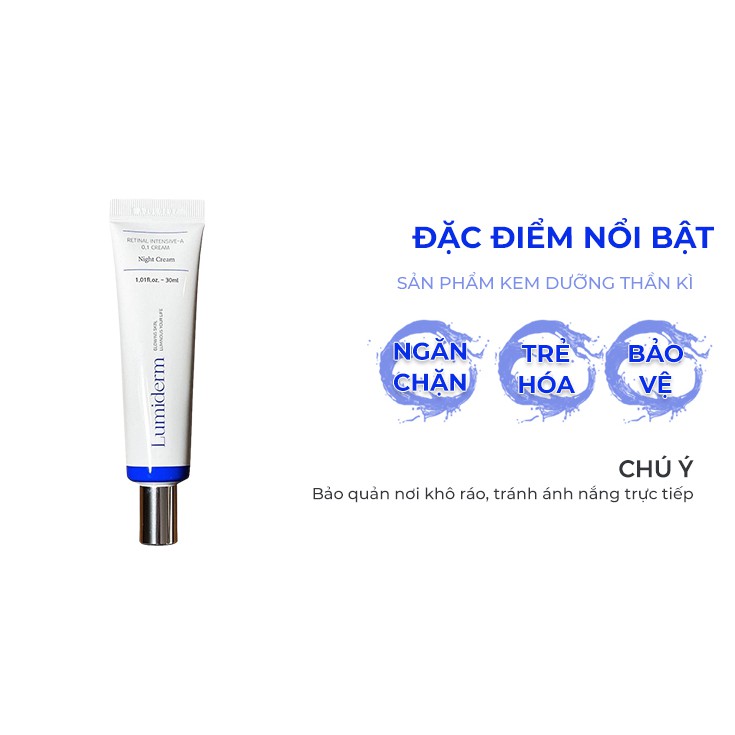 Kem dưỡng phục hồi da hư tổn dịu mát Lumiderm Retinal Intensive-A 0.1 Cream KD08