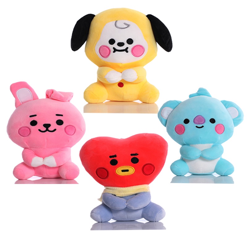 Thú Nhồi Bông Hoạt Hình Bt21 Tata Cooky Chimmy Koya Shooky Mang Rj 18-24cm