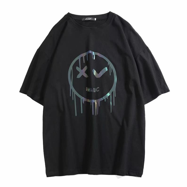 Áo thun Phản Quang Tay Lỡ Nam Nữ Icon