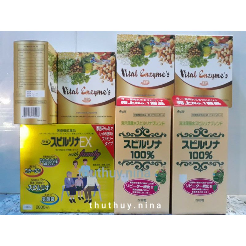 Combo Tảo Xoắn, Enzyme Vital cho gia đình Cửa Sổ Vàng