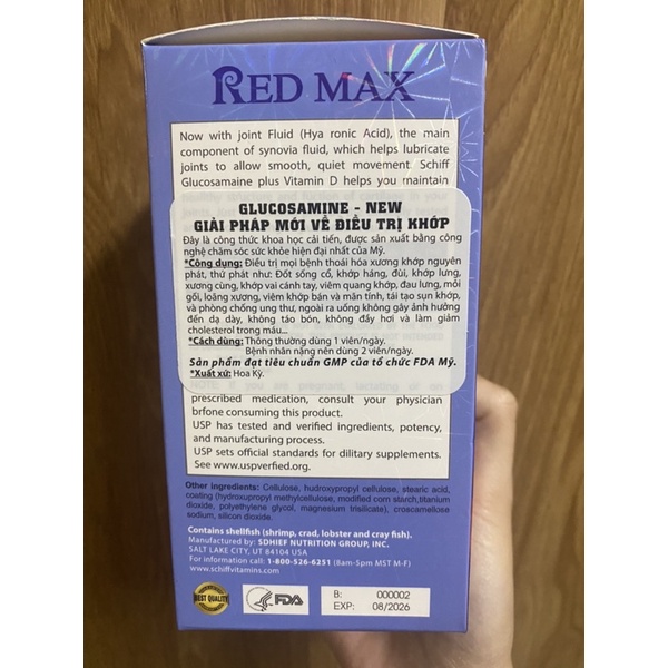 Viên bổ xương khớp glucosamin RED MAX