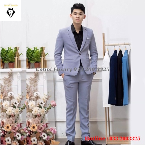 Bộ vest nam lịch lãm , vải đẹp, trẻ trung, sang trọng, đảm bảo không nhăn không xù