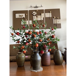 Cành Lựu giả Thân dài Quả đẹp giống như thật 99% -Cao cấp-Hàng loại 1