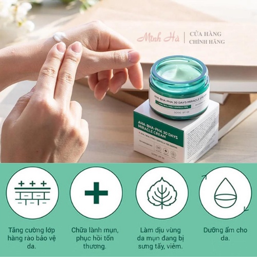 Kem dưỡng Some By Mi AHA-BHA-PHA 30 Days Miracle Cream 50g giảm mụn hiệu quả