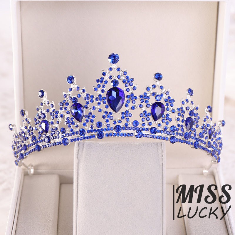 Vương miện hợp kim đính đá thanh tú đa dụng