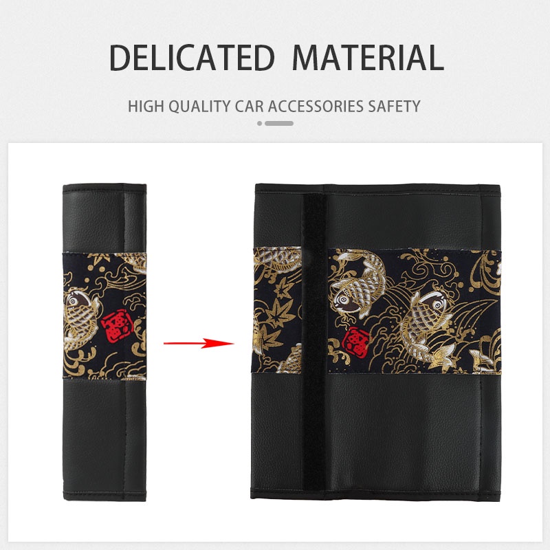 JDM dây đai an toàn đệm ô tô 2PC phổ cập phong cách nhật bản Đệm Bọc Dây Đai An Toàn Xe Hơi Thoải Vỏ bọc dây đai an toàn họa tiết xe hơi  trang trí  Bao bọc vai xe hơi sự bảo vệ Bọc vải đệm vai dây đai an toàn xe hơi phụ kiện nội thất ô tô