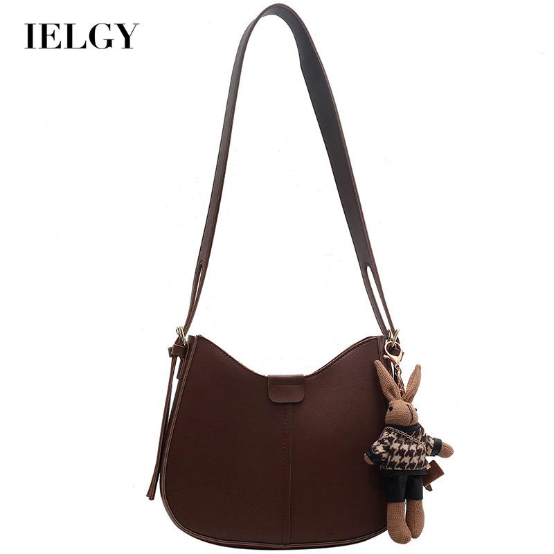 Túi xách IELGY đeo vai gắn thỏ hoạt hình thời trang cổ điển cao cấp cho nữ
