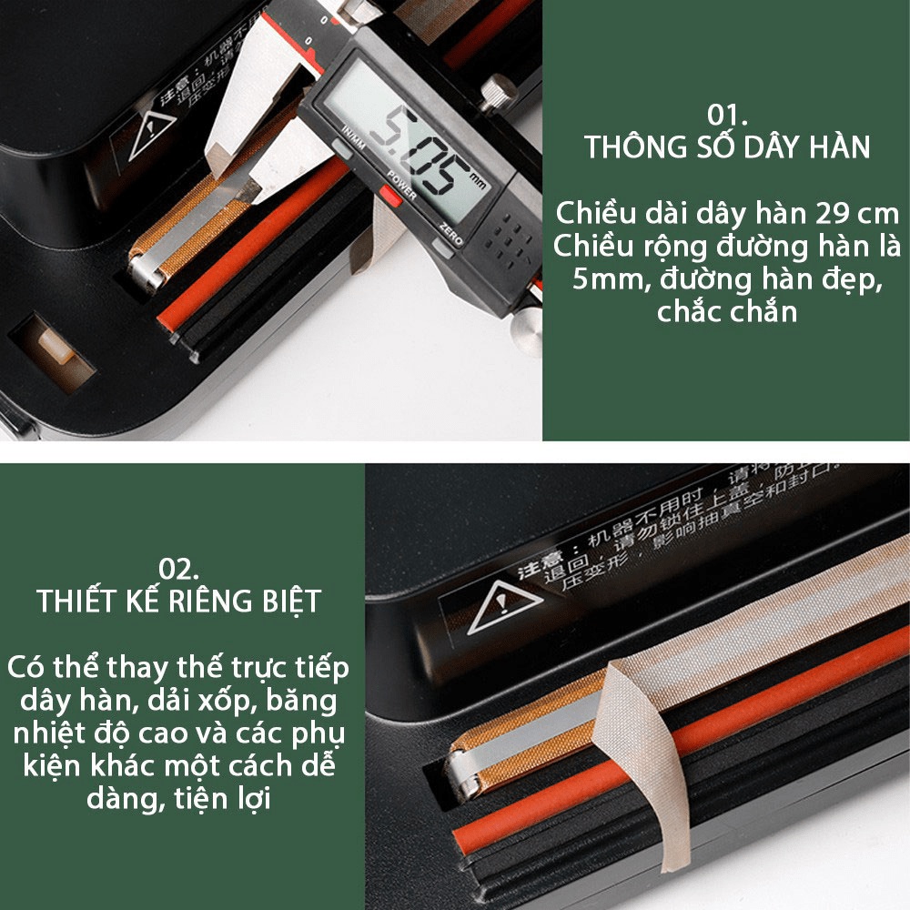 Máy Hút Chân Không Giá Rẻ P290B Hàng Chuẩn hút và hàn tự động các loại túi, mối hàn kín - Bảo hành 12 tháng