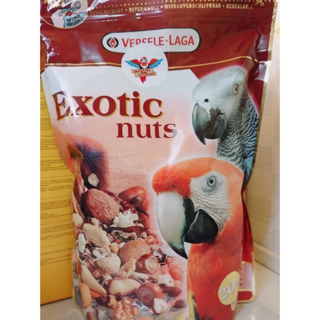 Hạt Exotic nuts cho Vẹt gói nguyên seal 750g