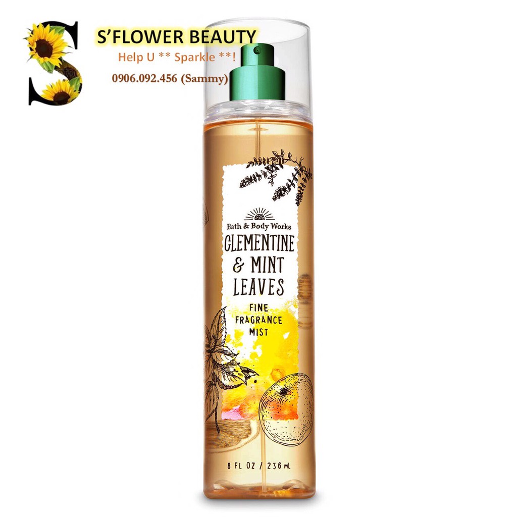 BST Garden | Clementine & Mint Leaves | Bộ Sản Phẩm Tắm -Dưỡng Xịt Thơm Toàn Thân Lưu Hương Mịn Da Bath & Body Works | BigBuy360 - bigbuy360.vn
