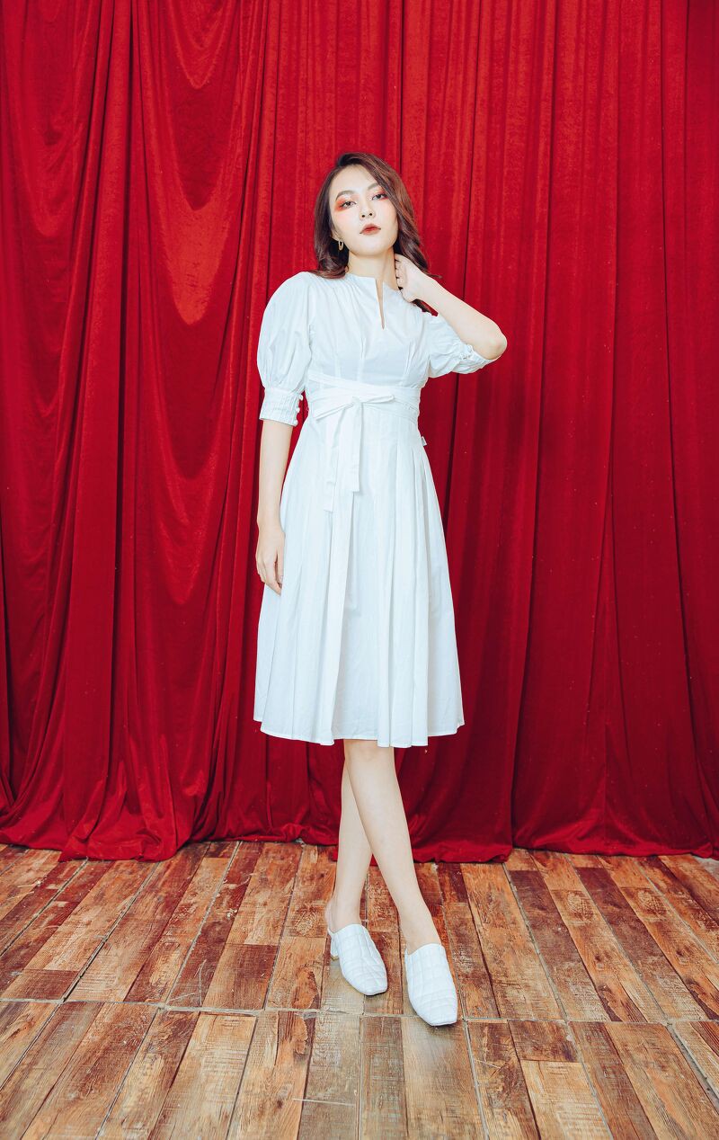 CCHAT Váy XL nơ eo Q55 | BigBuy360 - bigbuy360.vn