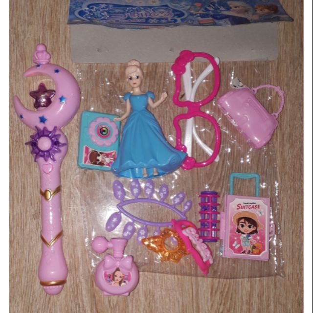 Sét Bộ đồ chơi trang điểm bằng nhựa kèm gậy có nhạc và đèn Led tặng kèm pin