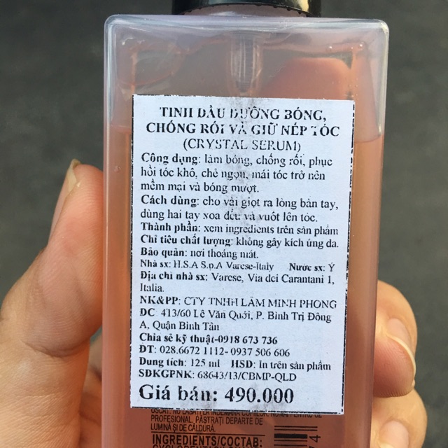 [ chính hãng ] TINH DẦU DƯỠNG BÓNG CHỐNG RỐI VÀ GIỮ NẾP TÓC SILKY CRYSTAL SERUM 125 ml