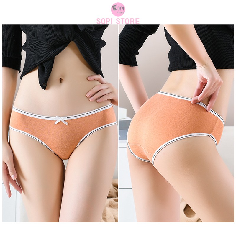 Quần lót nữ cotton cao cấp viền trắng đen, quần lót cotton kháng khuẩn QLH80 - Sopi Store | BigBuy360 - bigbuy360.vn