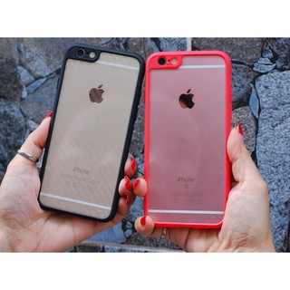 Ốp dẻo lưng trong viền màu cho iphone
