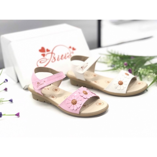 Sandal Quai Dán Kết Hợp 3 Bông Hoa Xinh Xắn Dành Cho Bé Gái  DTG001688