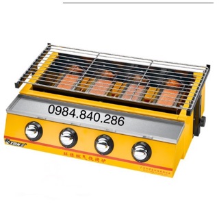 Bếp nướng ga 4 trụ - Bếp nướng BBQ bằng gas 4 đầu đốt Eton
