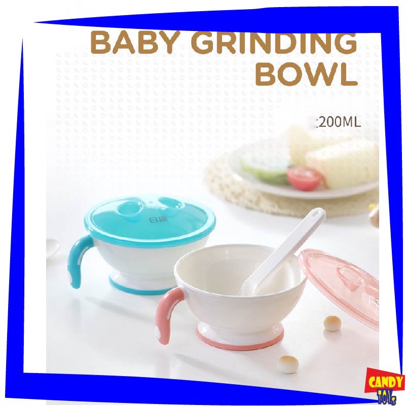 [Mẹ&amp;Bé] BỘ CHÉN ĂN CÓ NẮP CHO BÉ KÈM THÌA