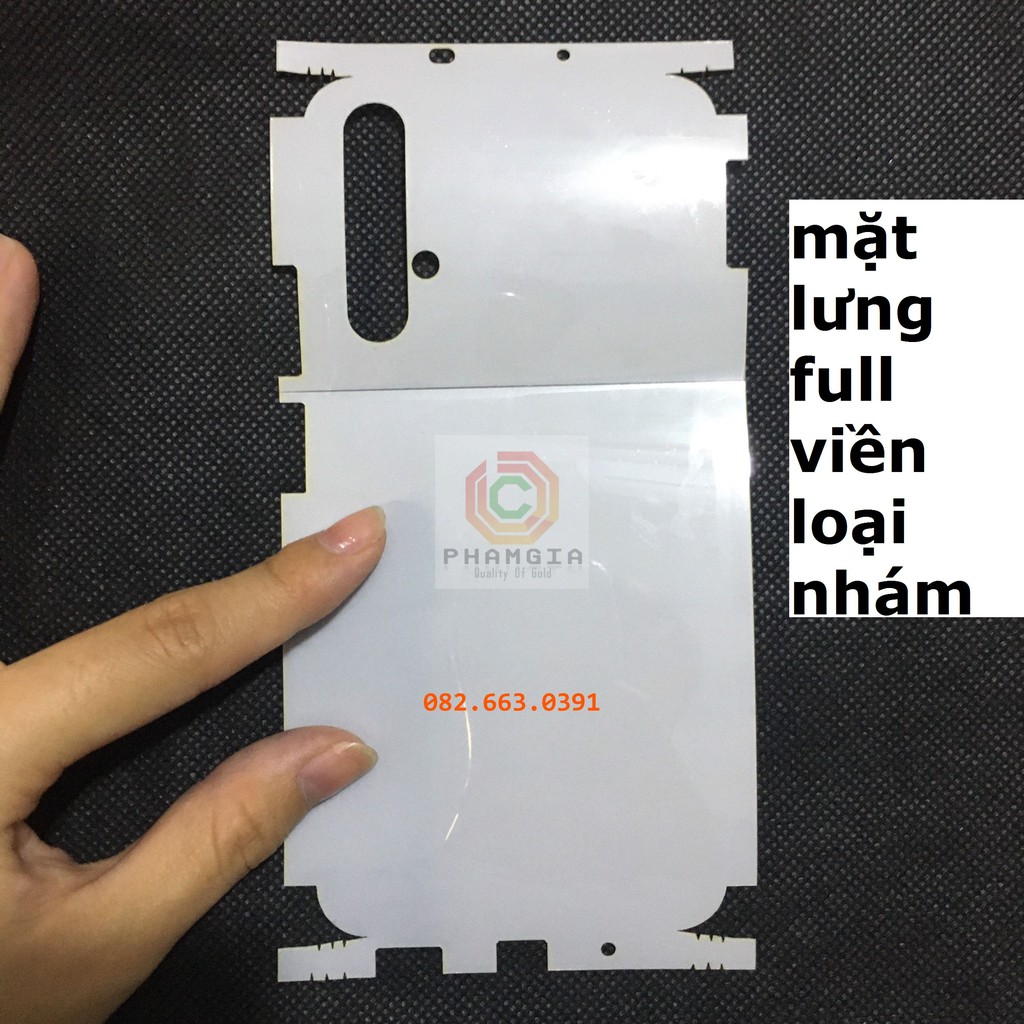 Dán PPF bóng, nhám cho Huawei Nova 5T màn hình, mặt lưng, full lưng viền siêu bảo vệ