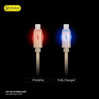 Cáp led Tự ngắt IPhone/ Micro USB/ Type C dài 3M Titan - Bảo hành 12 tháng