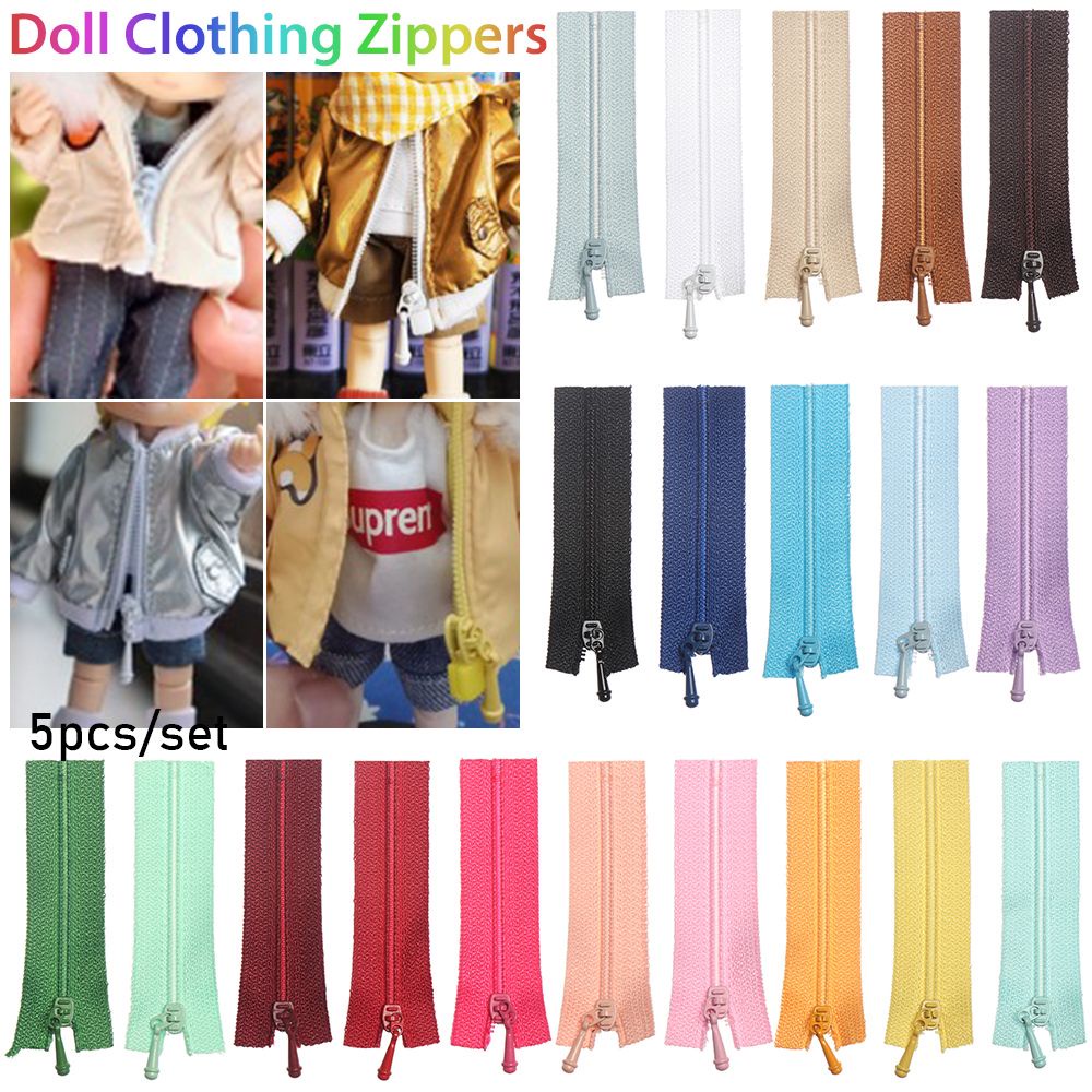 5 Khóa kéo mini 5x1.7cm chất lượng cao dùng để may quần áo búp bê/ đồ thủ công diy 20 màu tùy chọn
