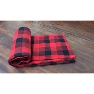 Chăn nỉ Thái Lan kẻ caro đỏ đen SIZE LỚN NHẤT 1,5x2m
