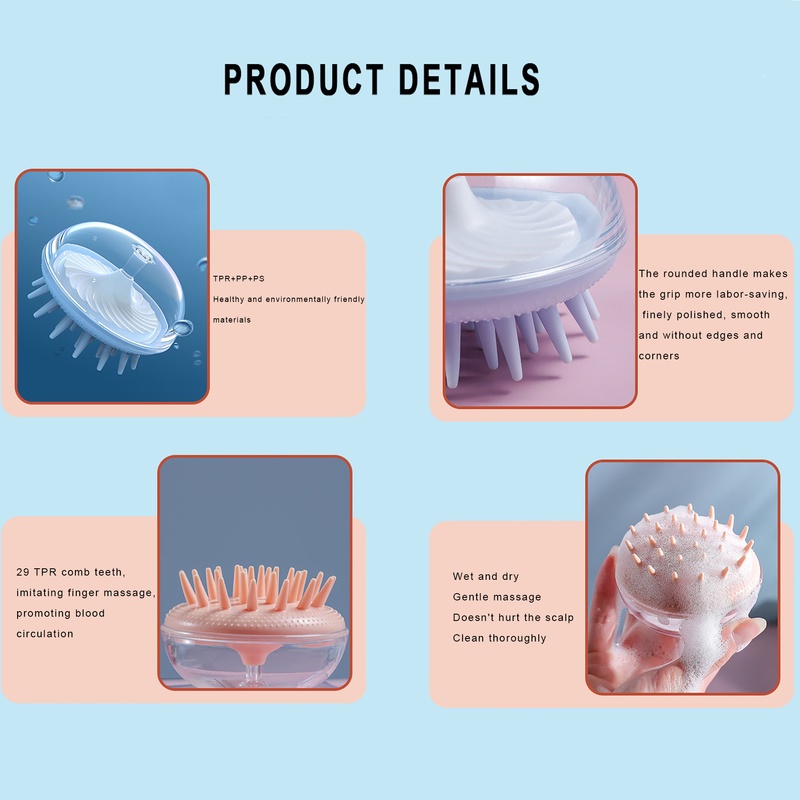 Bàn Chải Silicone Massage Da Đầu Hình Sứa Sáng Tạo