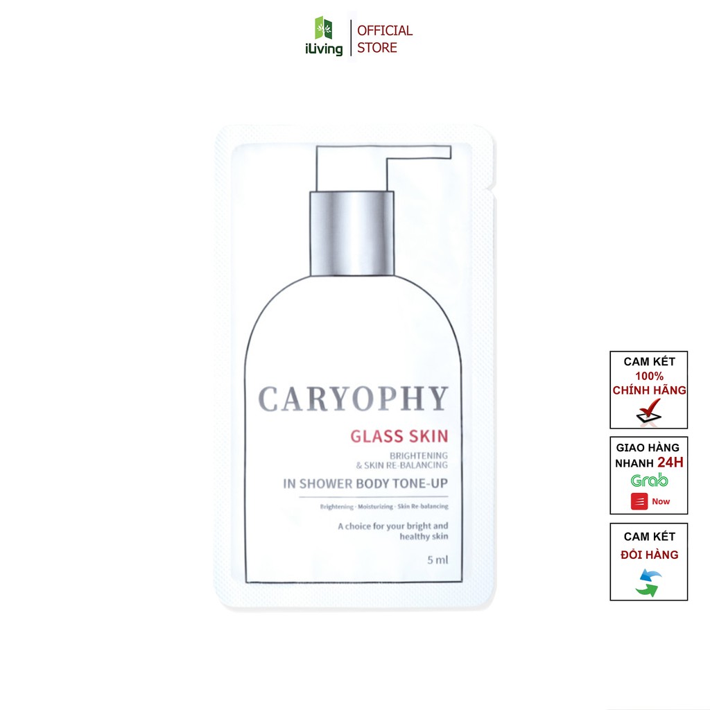 [Mã FMCGMALL giảm 8% đơn từ 250K] Kem dưỡng ẩm trắng da body Caryophy Glass Skin 3 in 1 5ml ILIVING-CARKDT5M