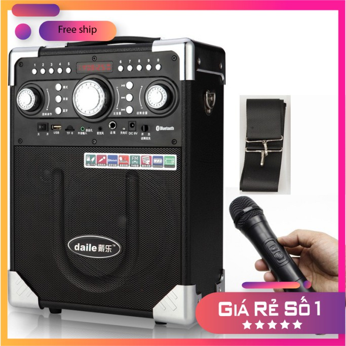 Loa Karaoke Di Động Daile S8 Giá Tốt - Tặng Kèm Mic Không Dây - Lỗi 1 Đổi 1, Bảo Hành 1 Tháng